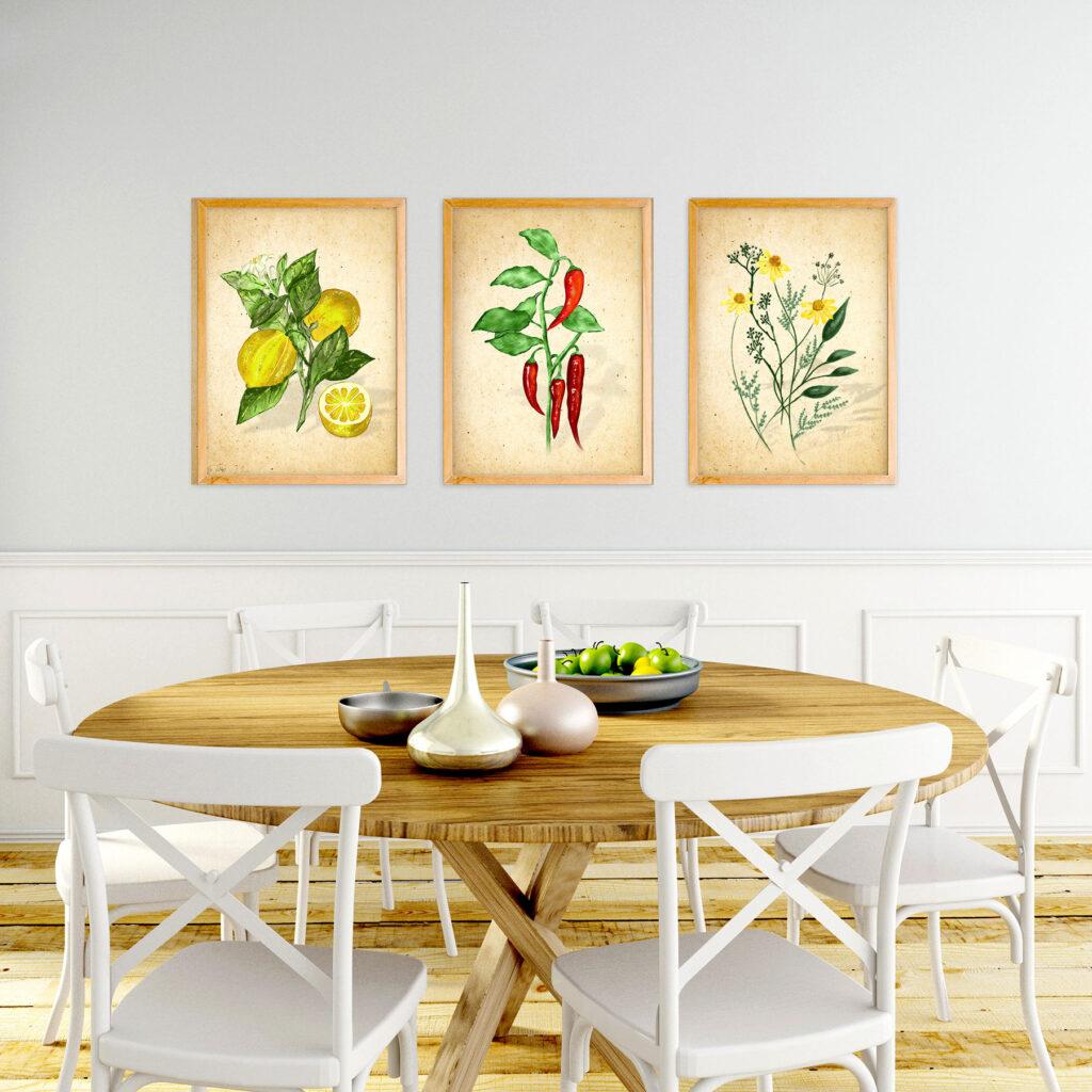 תמונות לפינת אוכל