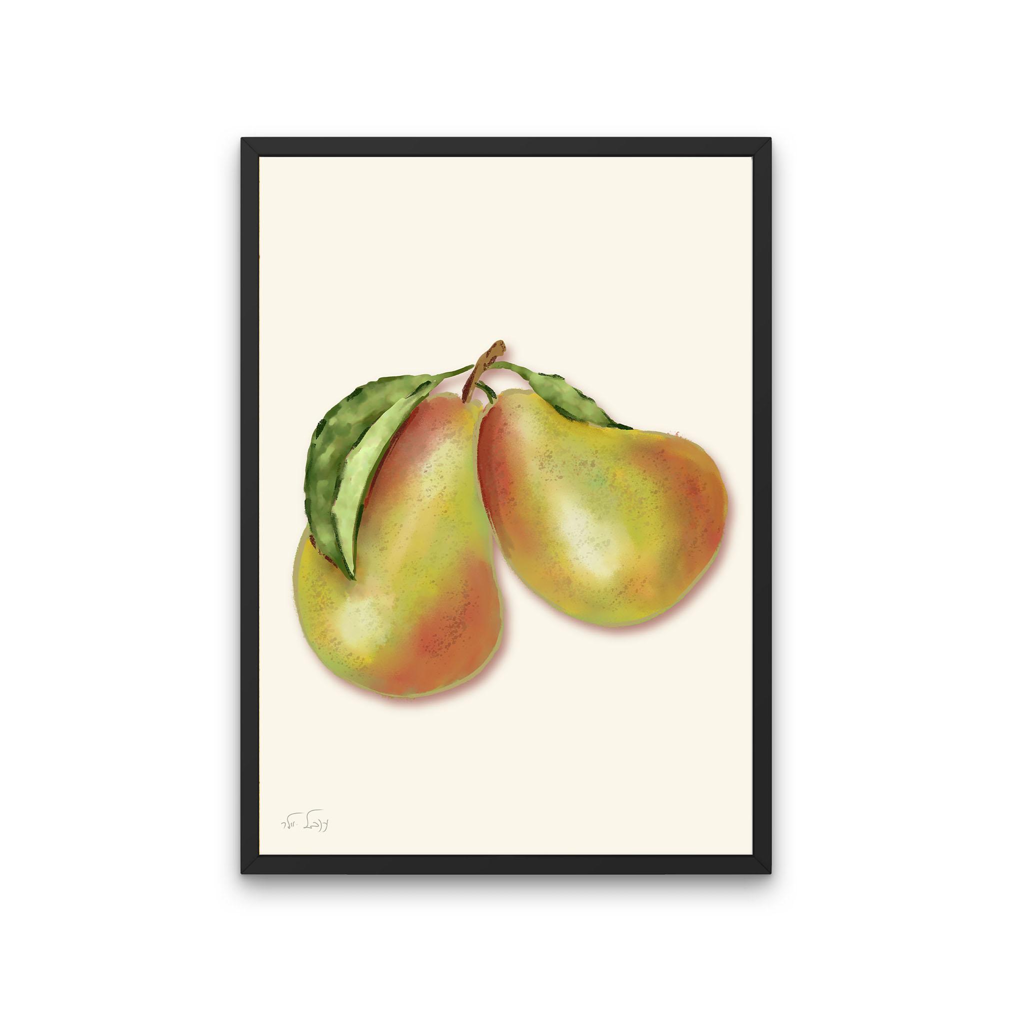 אגסים מסגרת שחורה
